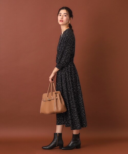 ドレステリアワンピース36 DRESSTERIOR（ドレステリア） 7分袖ワンピース 36 ブラック レディース