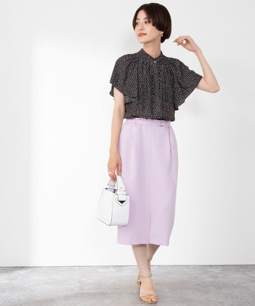 「NOLLEY'S Sophi」 半袖ブラウス 36 ベージュ レディース_画像3