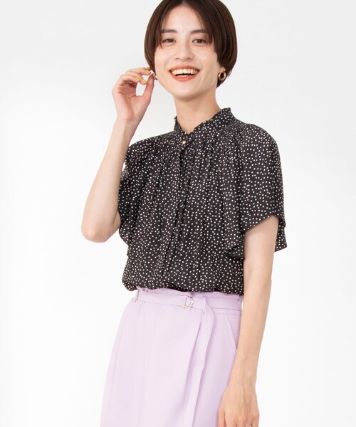 「NOLLEY'S Sophi」 半袖ブラウス 36 ベージュ レディース_画像6