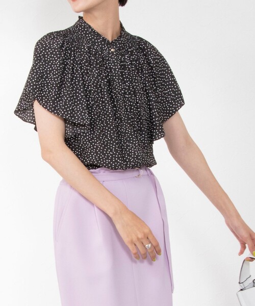 「NOLLEY'S Sophi」 半袖ブラウス 36 ベージュ レディース_画像7