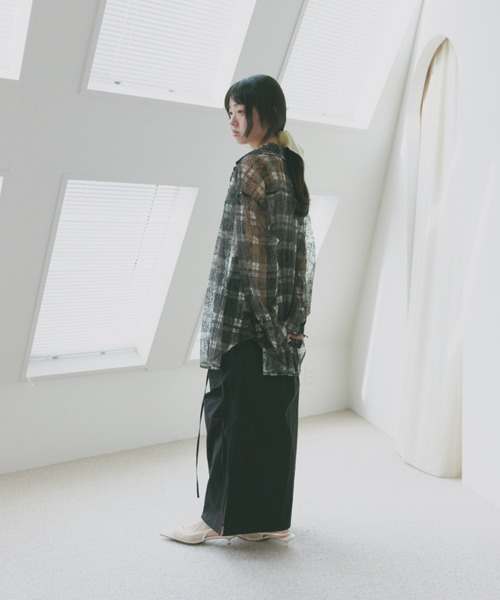 Freesia ロング スカート ラップスカート付き2wayロングスカート