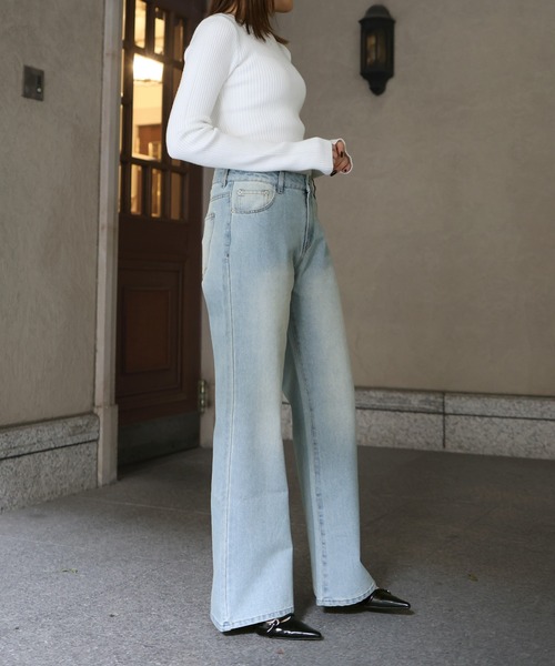 「Mili affinity」 デニムパンツ M size ブラック レディース_画像6