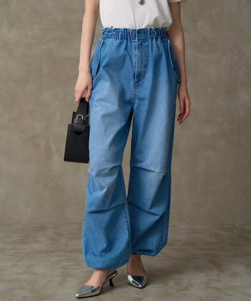 「BARNYARDSTORM」 デニムパンツ L インディゴブルー レディース_画像3