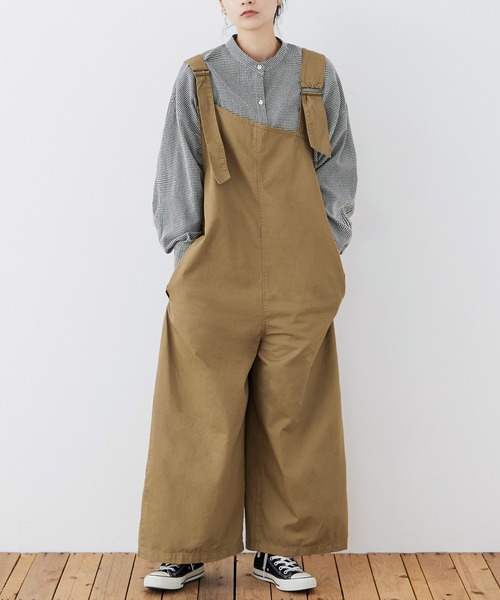 「Fashion Letter」 「LARU」オーバーオール - ブラック レディース_画像4