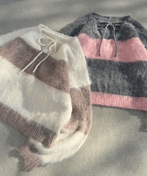 「nemne store」 長袖ニット SMALL グレー レディース_画像4