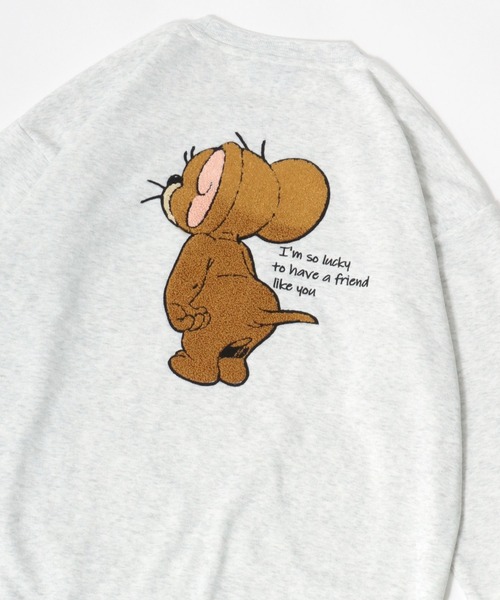 「TOM&JERRY」 長袖カットソー L スミクロ レディース_画像3