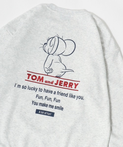 「TOM&JERRY」 長袖カットソー L スミクロ レディース_画像6