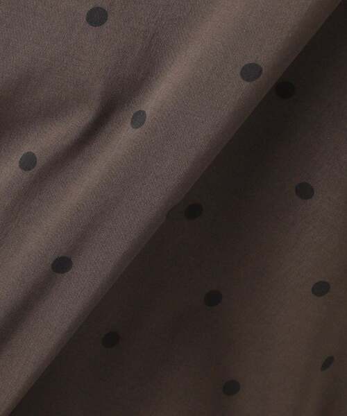 ◆美品◆1.5万◆レサージュ◆ドットタックスリーブシャツ◆ブラウン◆フリー WEB限定カラーあり》DEVEAUX/ドットタックスリーブシャツ（シャツ