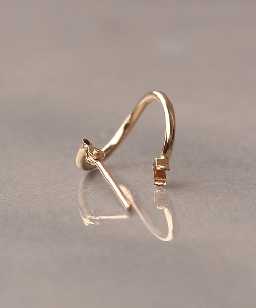 NOIR DE POUPEE（ノワールドプーペ） ピアス K10 丸線 オープンフープ