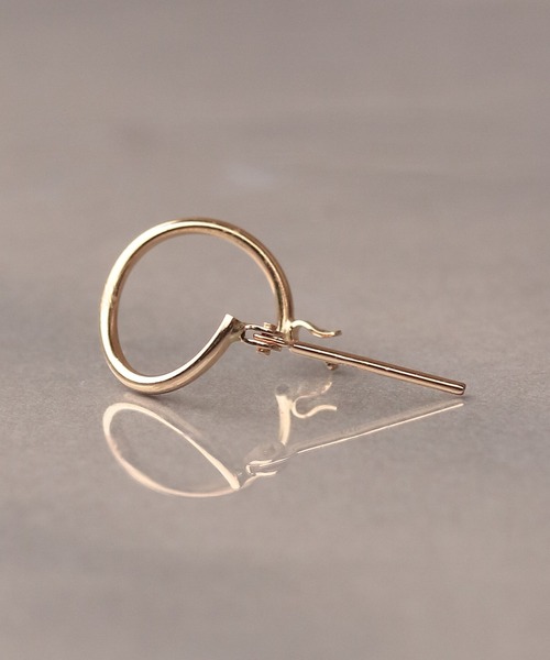 NOIR DE POUPEE（ノワールドプーペ） ピアス K10 丸線 オープンフープ