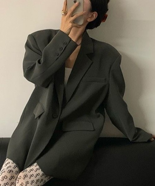 「SHEENA」 テーラードジャケット M グレー レディース_画像8