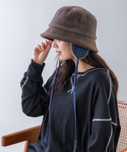 「polcadot」 ハット FREE ブラック レディース_画像2