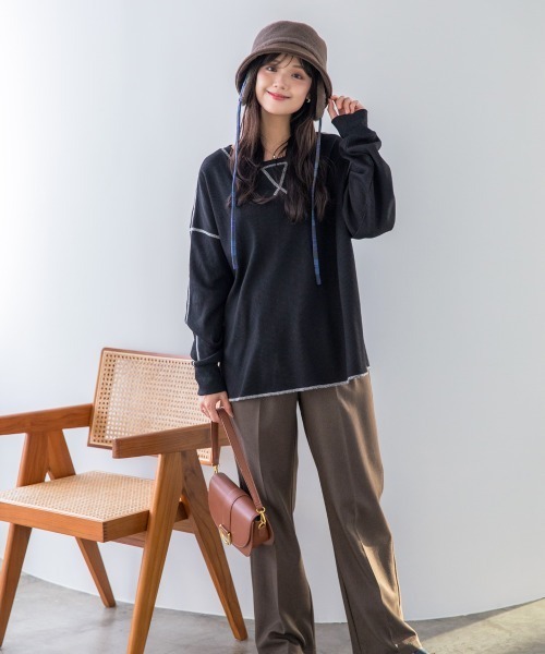 「polcadot」 ハット FREE ブラック レディース_画像3