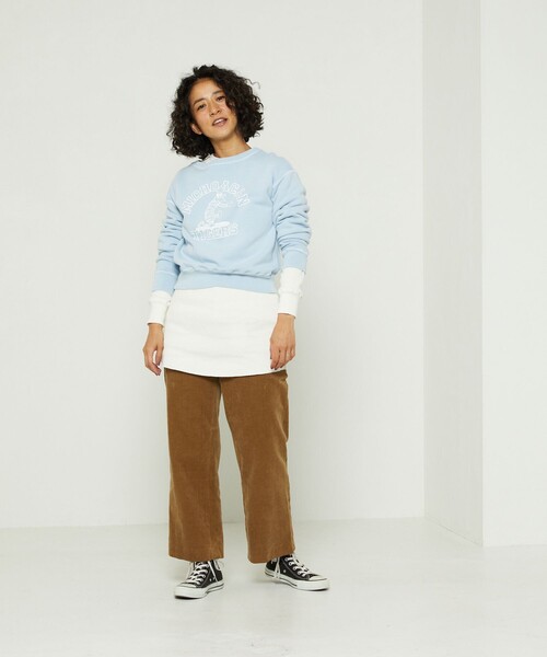 「Freada」 長袖カットソー フリ- オフホワイト レディース_画像3