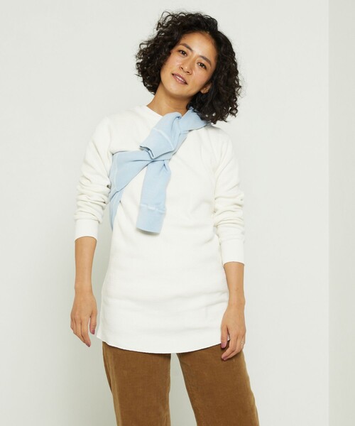 「Freada」 長袖カットソー フリ- オフホワイト レディース_画像4