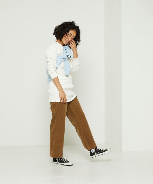 「Freada」 長袖カットソー フリ- オフホワイト レディース_画像6