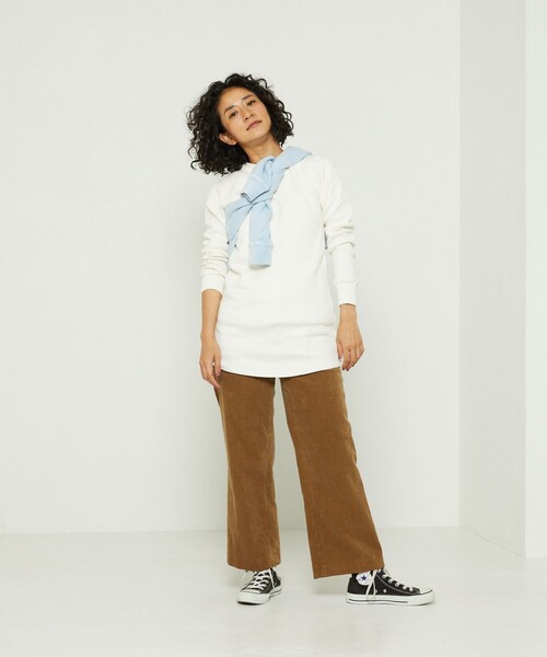 「Freada」 長袖カットソー フリ- オフホワイト レディース_画像9