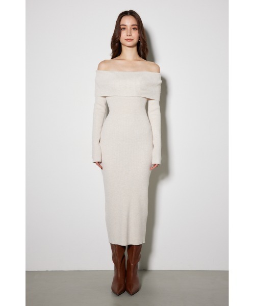 「rienda」 ニットワンピース FREE ブラウン レディース_画像2