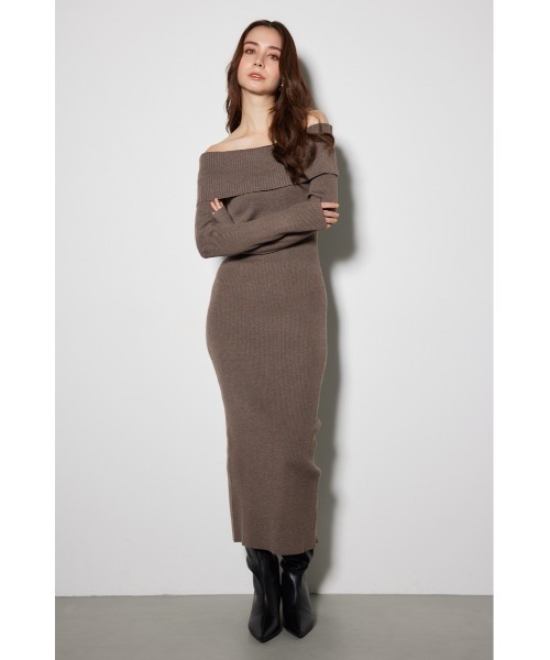 「rienda」 ニットワンピース FREE ブラウン レディース_画像7