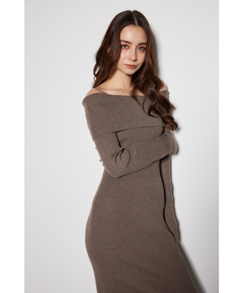 「rienda」 ニットワンピース FREE ブラウン レディース_画像9