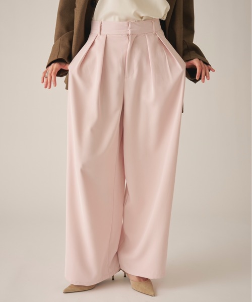 極美品 20SS エルメス スラックス パンツ トラウザー ピンク XL相当 AIC. スラックス パンツ ツータックカラートラウザーパンツ レディース