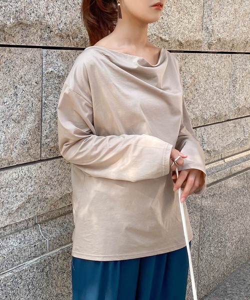 「Isn't She?」 長袖カットソー FREE アイボリー レディース_画像4