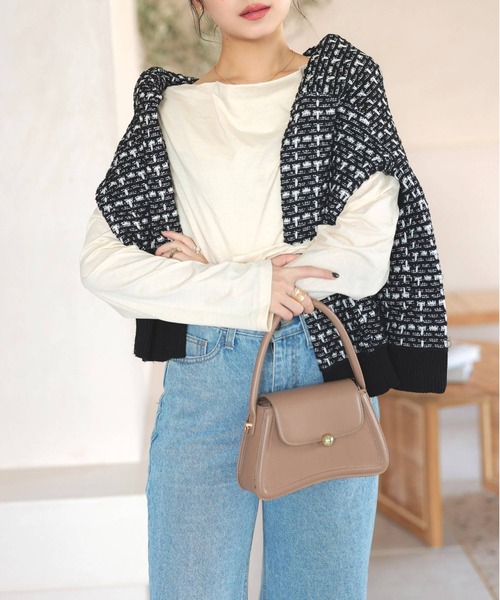 「Isn't She?」 長袖カットソー FREE アイボリー レディース_画像6