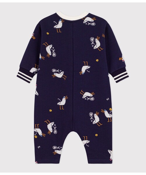 PETIT BATEAU（プチバトー） ベビー服 ロンパース カモメプリント長袖