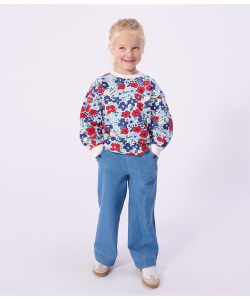 トレーナー フラワープリントスウェットプルオーバー キッズ 子供服