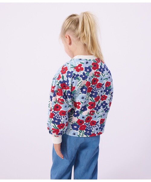 トレーナー フラワープリントスウェットプルオーバー キッズ 子供服_2