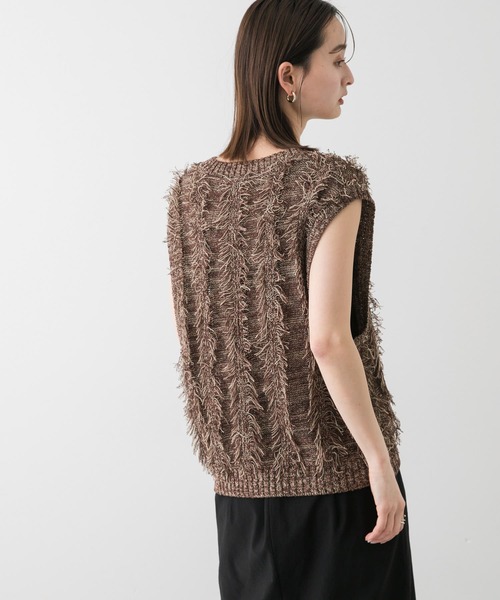 「SENSE OF PLACE by URBAN RESEARCH」 ニットベスト ONE ベージュ レディース_画像3