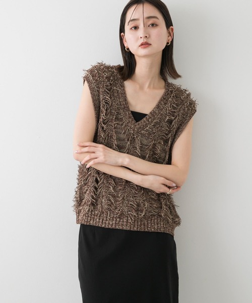 「SENSE OF PLACE by URBAN RESEARCH」 ニットベスト ONE ベージュ レディース_画像4