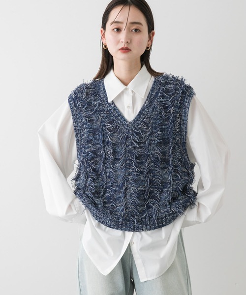 「SENSE OF PLACE by URBAN RESEARCH」 ニットベスト ONE ベージュ レディース_画像8