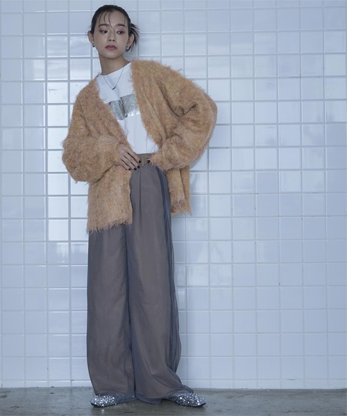 「miette」 ニットカーディガン FREE グリーン レディース_画像3