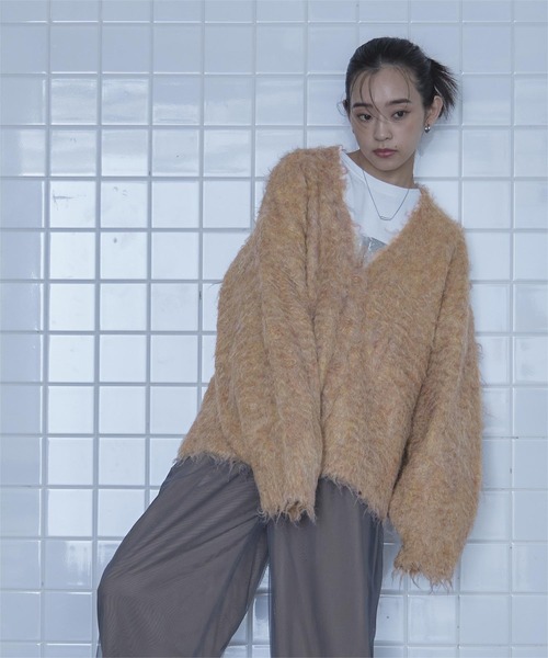 「miette」 ニットカーディガン FREE グリーン レディース_画像4