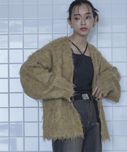 「miette」 ニットカーディガン FREE グリーン レディース_画像5