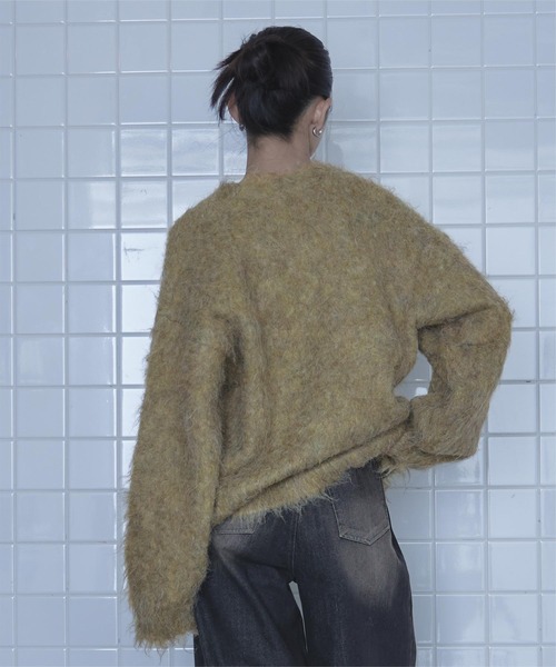 「miette」 ニットカーディガン FREE グリーン レディース_画像6