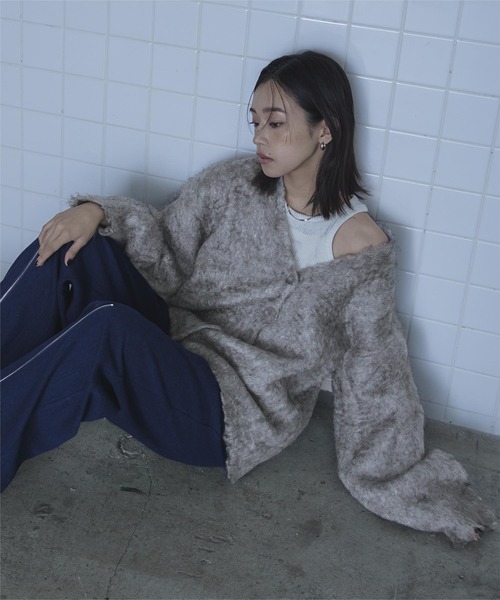 「miette」 ニットカーディガン FREE グリーン レディース_画像8