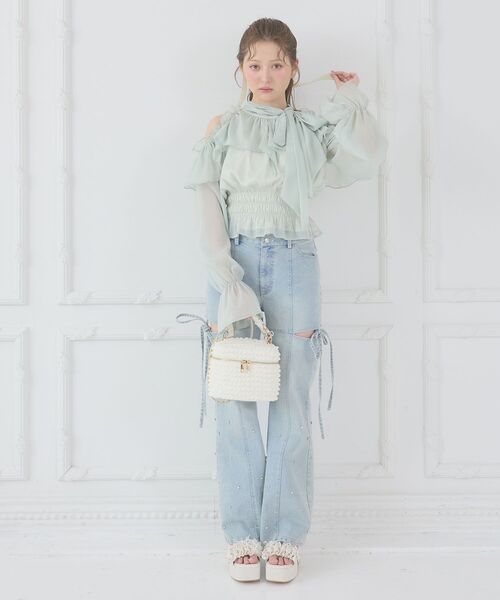 MAJESTIC LEGON（マジェスティックレゴン） ブラウス シャツ アメスリ 