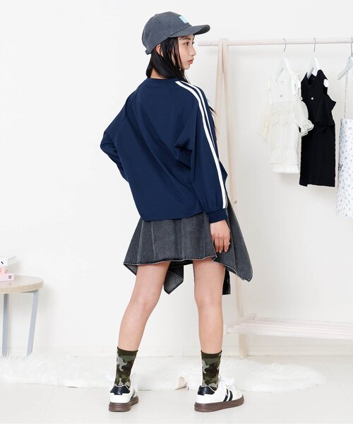 algy（アルジー） パンツ シャツ巻き風デニムキュロット キッズ 子供服