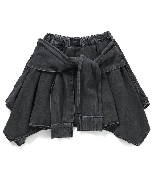 algy（アルジー） パンツ シャツ巻き風デニムキュロット キッズ 子供服