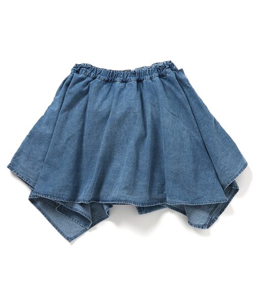 ゲームシャツ、キュロットパンツ algy（アルジー） パンツ シャツ巻き風デニムキュロット キッズ 子供服