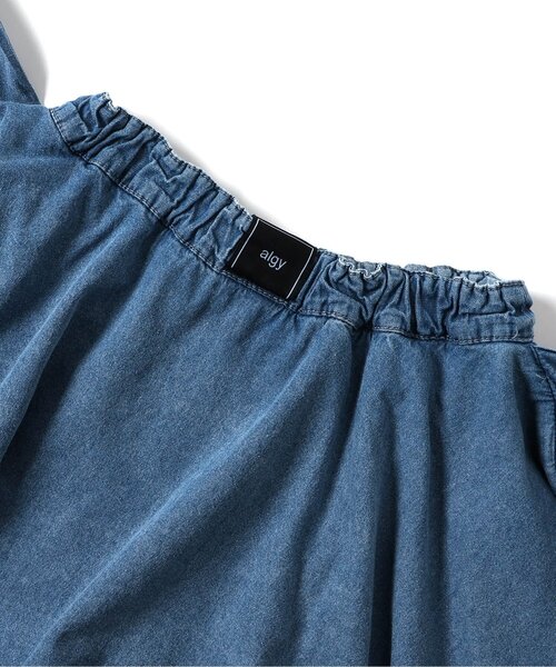 algy（アルジー） パンツ シャツ巻き風デニムキュロット キッズ 子供服