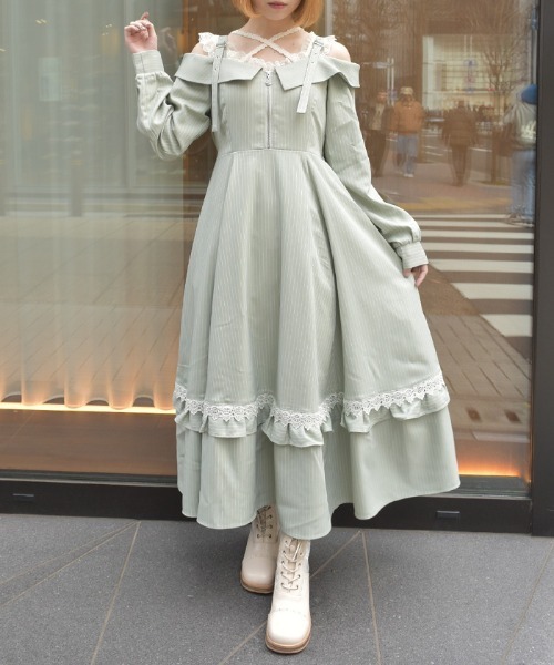 axes femme（アクシーズ ファム） ワンピース オフショル風ワンピース