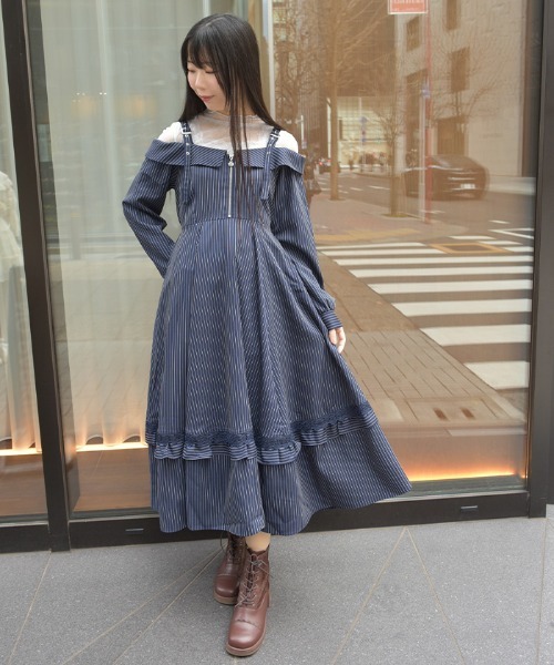 axes femme（アクシーズ ファム） ワンピース オフショル風ワンピース