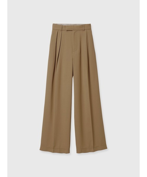 「anuans」 スラックス MEDIUM チャコールグレー レディースの画像