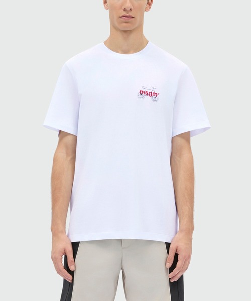 MSGM（エムエスジーエム） tシャツ 「NEW」MSGM BIKE LIFE 刺繍ロゴ T