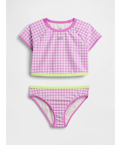 水着・ラッシュガード 2way ribbon motif swimwear S GAP（ギャップ） 水着 ラッシュガード 水着 2ピース (キッズ) キッズ