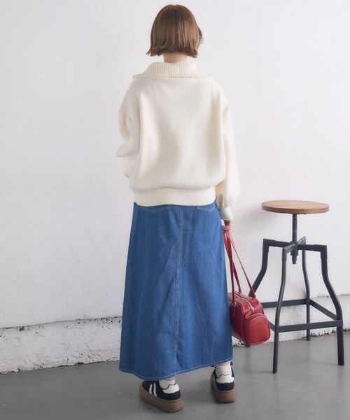「RETRO GIRL」 ニットカーディガン FREE イエロー レディース_画像5
