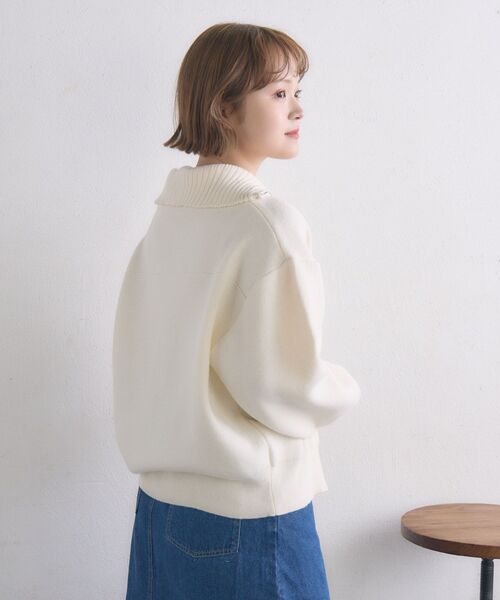「RETRO GIRL」 ニットカーディガン FREE イエロー レディース_画像7